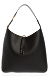 Chloé Marcie Hobo Bag In Grained Leather In Black