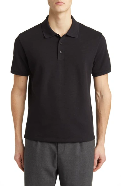 Theory Jocelin Short Sleeve Polo Shirt In Black