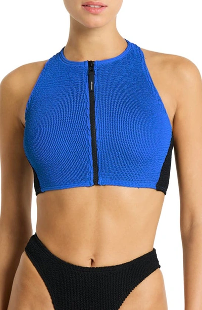 Bondeye Irina Splice Bikini Top In Blue