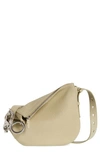 BURBERRY SMALL KNIGHT ASYMMETRIC LEATHER SHOULDER BAG