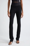 ALEXANDER WANG LOGO WAISTBAND KNIT BOOTCUT PANTS