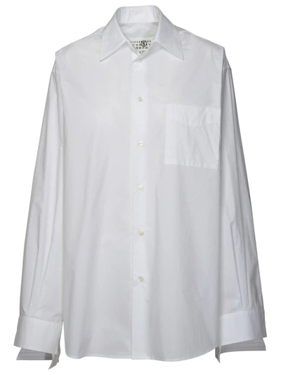 Mm6 Maison Margiela Striped Over Shirt In White