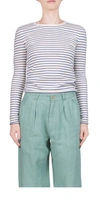 Denimist Striped Skinny Crewneck