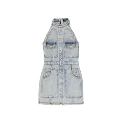 BALMAIN DENIM MINI DRESS