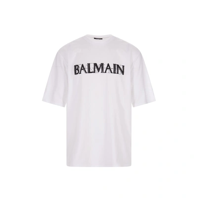 Balmain Oversize Cotton T-shirt In White