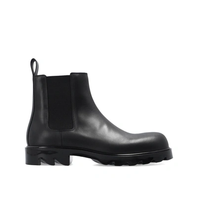 Bottega Veneta Leather Ankle Boots In Black