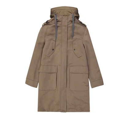 Brunello Cucinelli Blend Cotton Parka In Brown