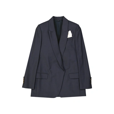 Brunello Cucinelli Virgin Wool Jacket In Blue