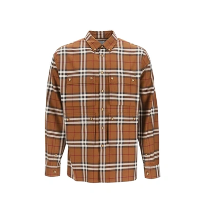Burberry Casual Shirt In Brown