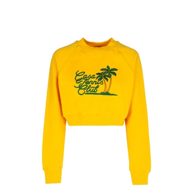 Casablanca Casa Tennis Club Sweatshirt In Yellow