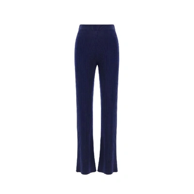 Chloé Wool And Cashmere Pants In Blue