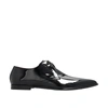Dolce & Gabbana Black Leather Raffaello Lace-up Shoes In Black