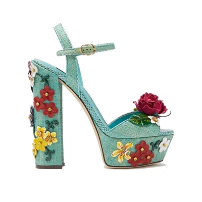 Dolce & Gabbana Keira Platform Sandals In Neutrals