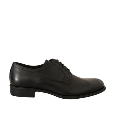 Dolce & Gabbana Leather Derbies In Black