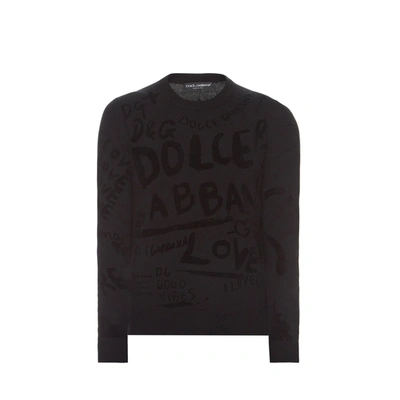 Dolce & Gabbana Logo Sweater In Black