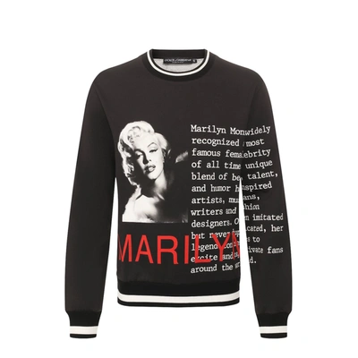 Dolce & Gabbana Marilyn Monroe Sweatshirt In Black