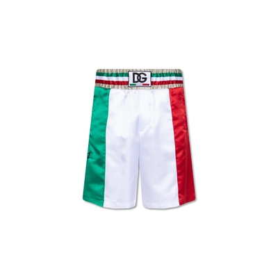 Dolce & Gabbana Satin Shorts In White