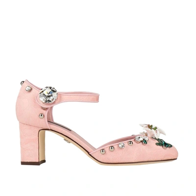 Dolce & Gabbana Vally Printed Pumps In Pink