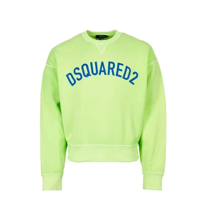 Dsquared2 Cotton Logo Sweatshirt In Green
