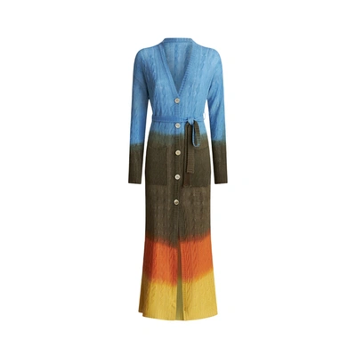 Etro Embroidered-logo Cardi-coat In Multi