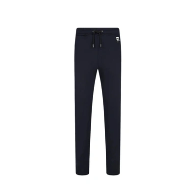 Karl Lagerfeld Cotton Logo Sweatpants In Blue