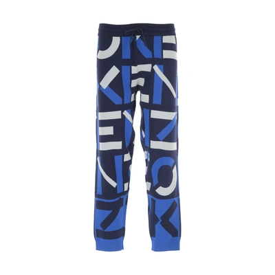 Kenzo Logo Track Pants In Blue