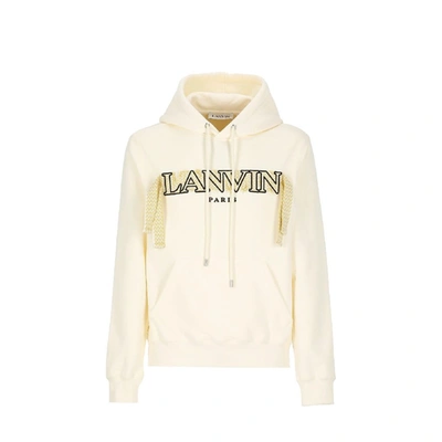 Lanvin Cotton Logo Sweatshirt In White