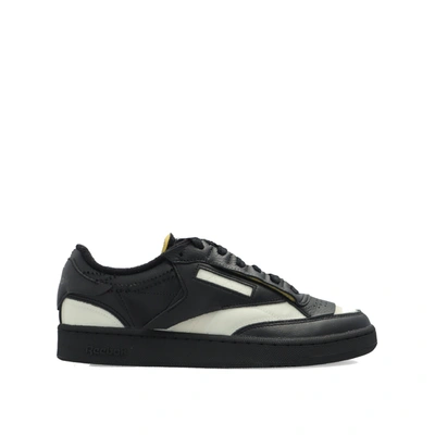 Maison Margiela Leather And Fabric Sneakers In Black