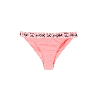 Moschino Underwear Logo-waist Thong In Pink