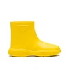 Prada Logo Rubber Boots Women In Yellow