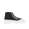 Proenza Schouler 40mm Nylon Lace-up Trekking Boots In Black