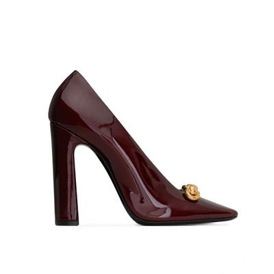 Saint Laurent Silvana Patent Leather Pumps In Red