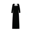 Saint Laurent Velvet Long Dress Women In Black