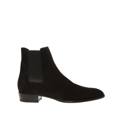 Saint Laurent Wyatt Chelsea Boots In Black