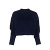 Sportmax Crewneck Sweater In Wool And Cashmere In Blue