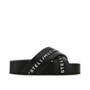 Stella Mccartney Logo Slippers Women In Black