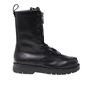 Valentino Combat Leather Boots In Black