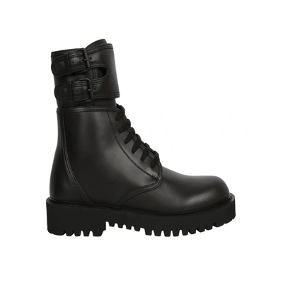 Valentino Garavani Leather Ankle Boots In Black