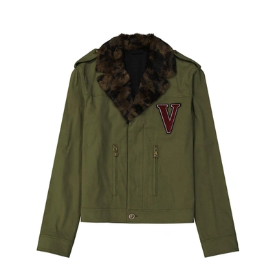 Versus Versace  Denim Jacket In Green