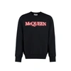 Alexander Mcqueen Spray Effect Logo Sweatshirt In Black