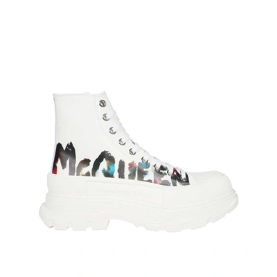 ALEXANDER MCQUEEN TREAD SLICK CANVAS SNEAKERS