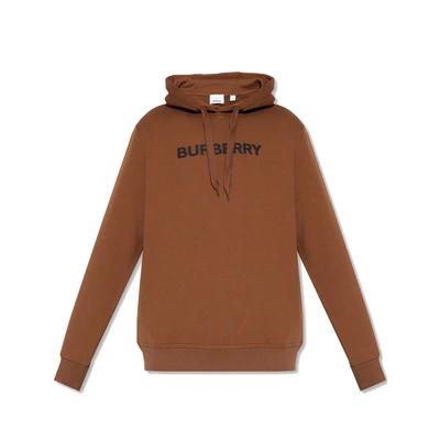 Burberry Ansdell Logo Cotton Graphic Hoodie In Brown