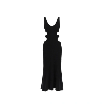 Chloé Cut-out Knitted Dress In Black