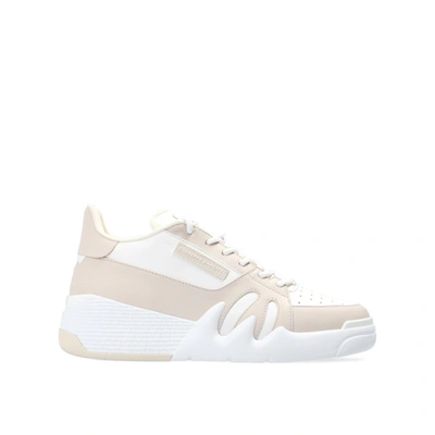 Giuseppe Zanotti Talon Leather Sneakers In White