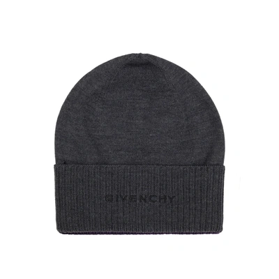 Givenchy Wool Logo Hat In Gray