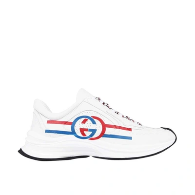 Gucci Run Leather Trainers In White
