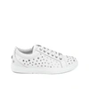 Jimmy Choo Cash Star Leather Sneakers Men In White