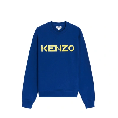 Kenzo Logo Sweatshirt In Blue