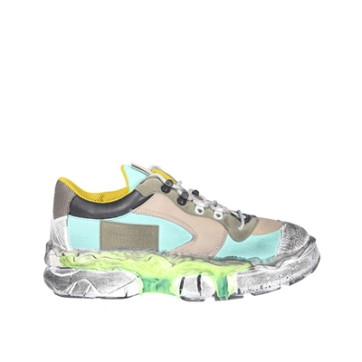 Maison Margiela Lace Up Sneakers In Green