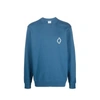 Marcelo Burlon County Of Milan Tempra Cross Crewneck Sweatshirt In Blue